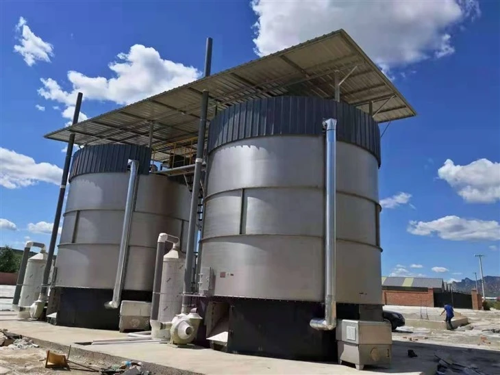 Vertical Fermentation Tank For Livestock And Poultry Manure / Farm Waste Composting Equipment factory